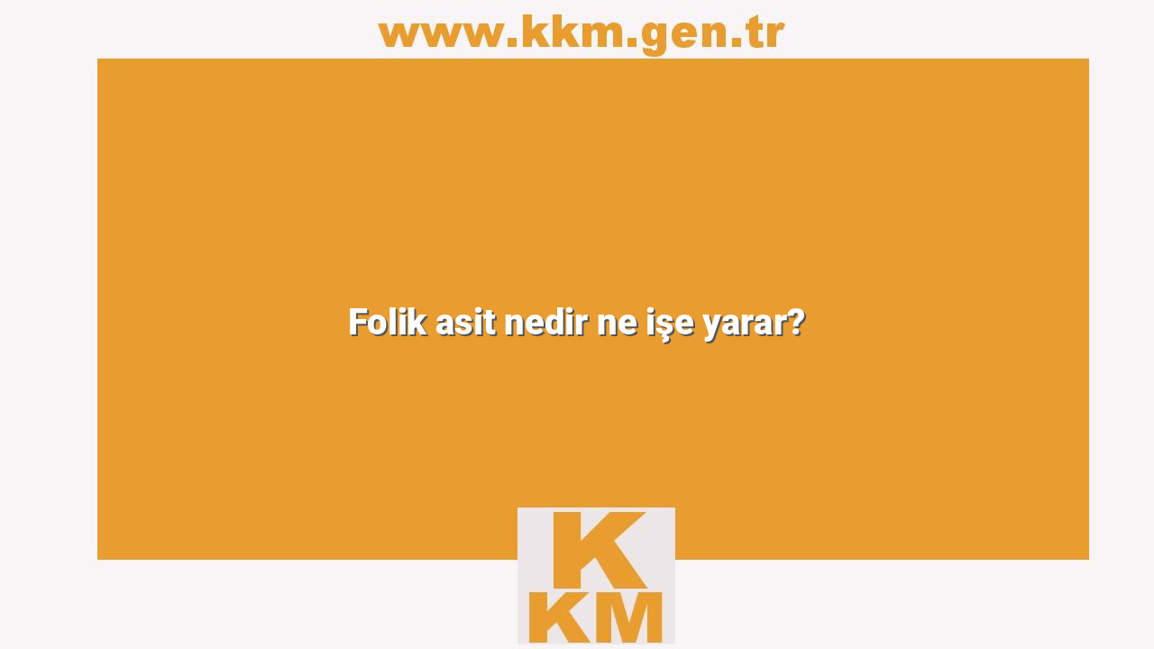 Folik asit nedir ne işe yarar?